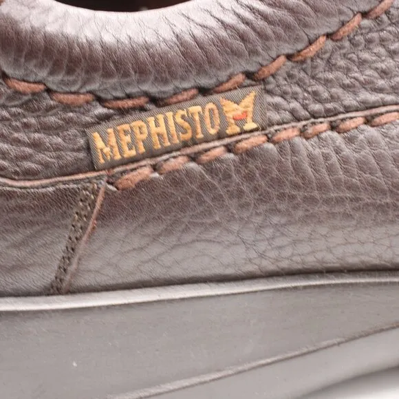 Mephisto Air Jet Men's Size 8.5 Oxford Sneakers Dark Brown Pebble Leather Casual