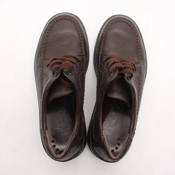 Mephisto Air Jet Men's Size 8.5 Oxford Sneakers Dark Brown Pebble Leather Casual