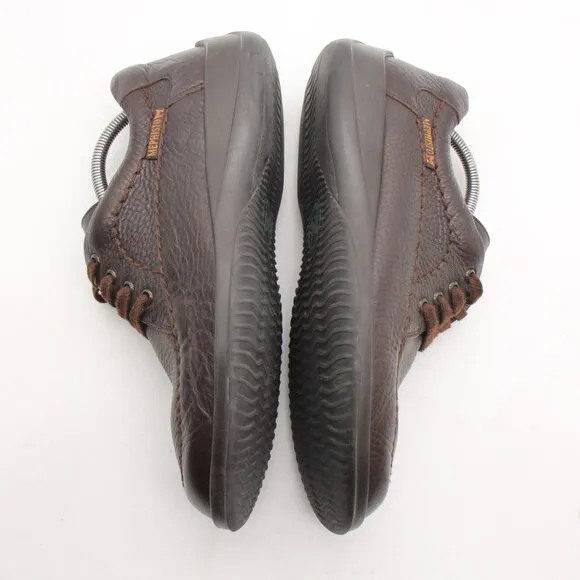 Mephisto Air Jet Men's Size 8.5 Oxford Sneakers Dark Brown Pebble Leather Casual