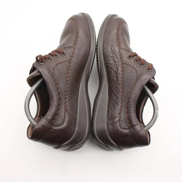 Mephisto Air Jet Men's Size 8.5 Oxford Sneakers Dark Brown Pebble Leather Casual