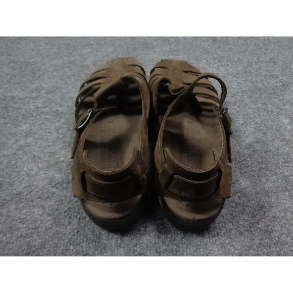 Mephisto Sam Fisherman Sandals Mens Size 44 Brown Leather Closed Toe Shoes