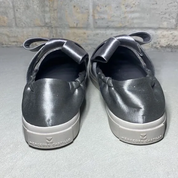 Mercedes Castillo NIB Jamilla Velvet Satin Bow Sneakers