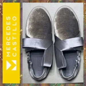 Mercedes Castillo NIB Jamilla Velvet Satin Bow Sneakers