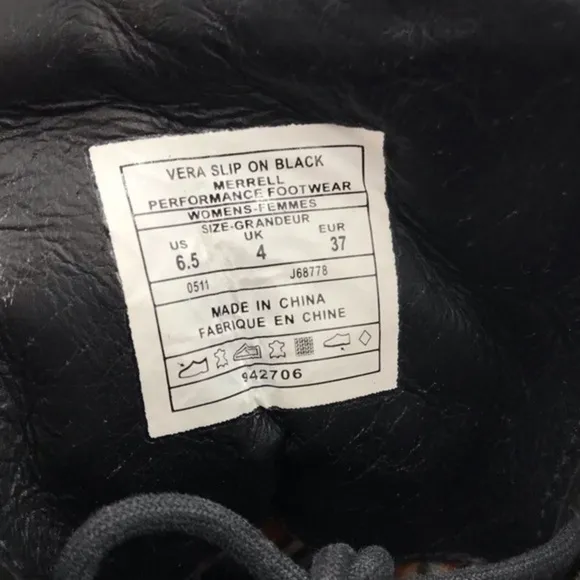 MERRELL Black Lace up Leather Ankle Boots “Vera” Size 6.5