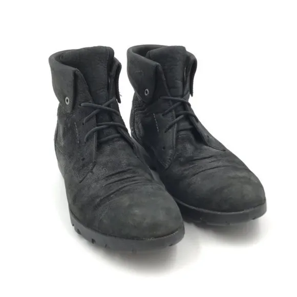 MERRELL Black Lace up Leather Ankle Boots “Vera” Size 6.5