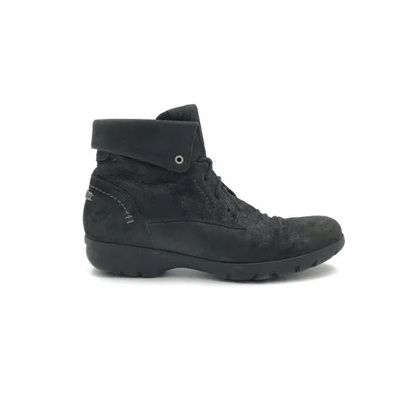 MERRELL Black Lace up Leather Ankle Boots “Vera” Size 6.5