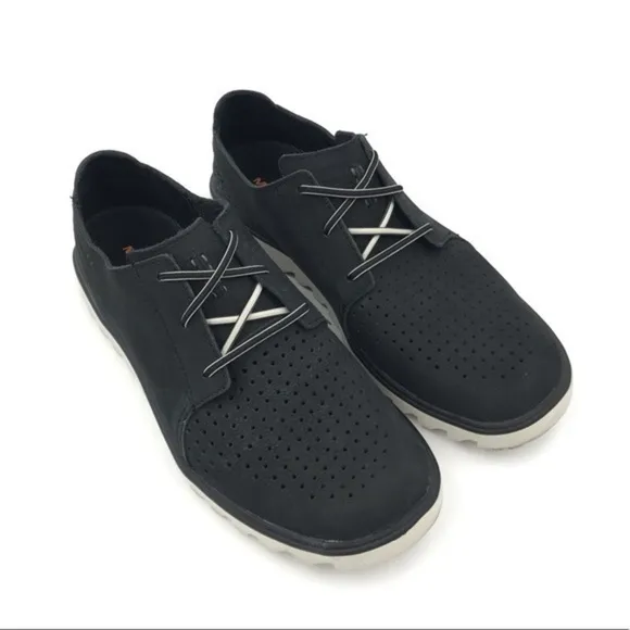 Merrell Black Perforated Leather Downtown Lace Up Shoes Mens Size 8.5