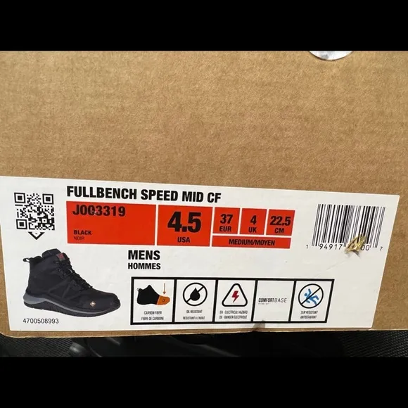Merrell Fullbench Speed Mid Cf Black Work &amp; Safety Boots