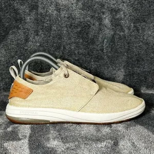 Merrell Gridway Canvas Sneaker Shoe Womens Size 7.5 Vibram Lightweight Tan Beige
