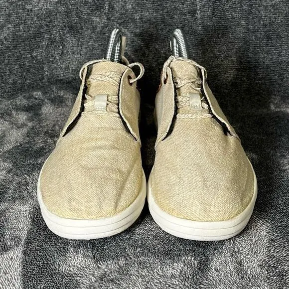 Merrell Gridway Canvas Sneaker Shoe Womens Size 7.5 Vibram Lightweight Tan Beige