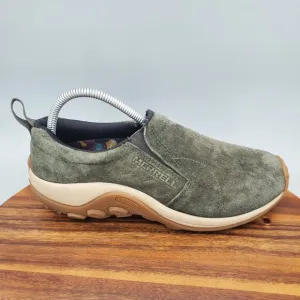 Merrell Jungle Moc Shoes Men's 8.5 Green Suede Leather Casual Slip On Sneakers