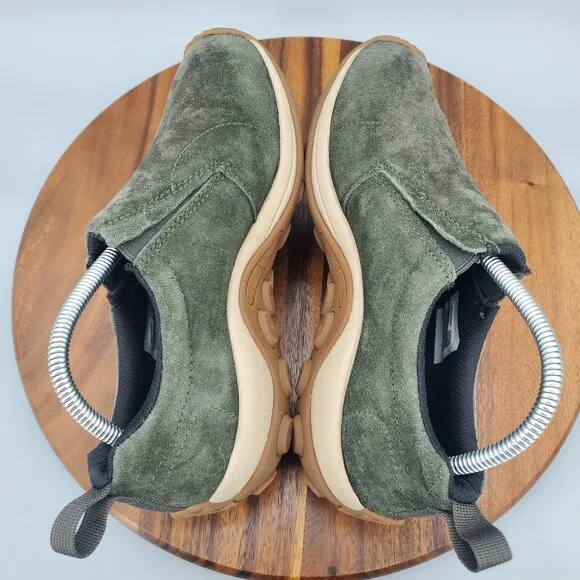 Merrell Jungle Moc Shoes Men's 8.5 Green Suede Leather Casual Slip On Sneakers