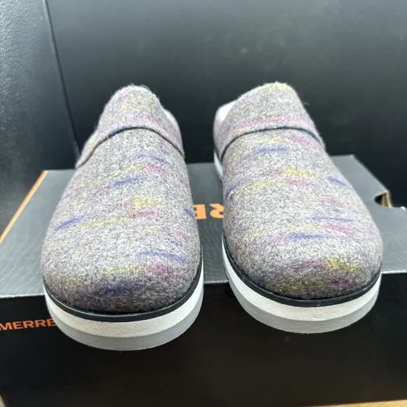 Merrell Juno Clog Wool Womens Size 8 Slippers Gray Slip On Shoes J002274