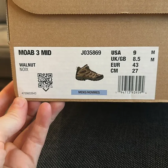Merrell Men's walnut Hiking Boots