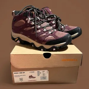 Merrell Moab 3 Mid WP Waterproof Boots Hiking Shoes Women’s Size 9.5 NWB J135488