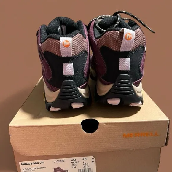 Merrell Moab 3 Mid WP Waterproof Boots Hiking Shoes Women’s Size 9.5 NWB J135488