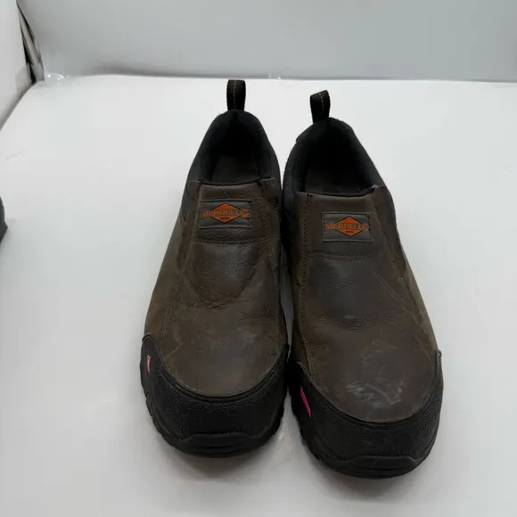 Merrell Moab Rover Moc Mens 11 Wide Slip On Work Shoes Safety Toe Slip Resistant