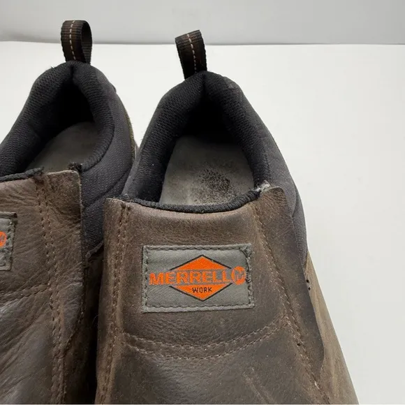 Merrell Moab Rover Moc Mens 11 Wide Slip On Work Shoes Safety Toe Slip Resistant