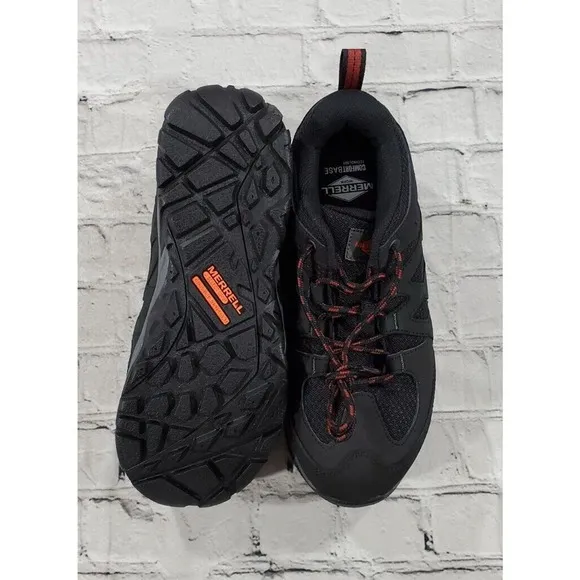Merrell Siren Alloy Safety Toe Slip Resist Black Nubuck Work Shoes WOMENS SZ 6.5
