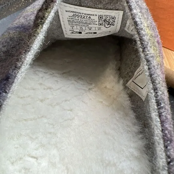 Merrell Womens Size 6 Juno Clog Wool Slip on Slippers J002274 Grey Shoes