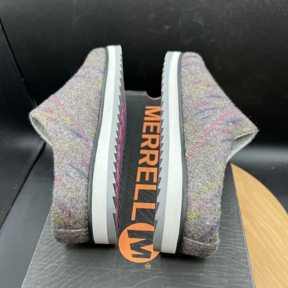 Merrell Womens Size 6 Juno Clog Wool Slip on Slippers J002274 Grey Shoes