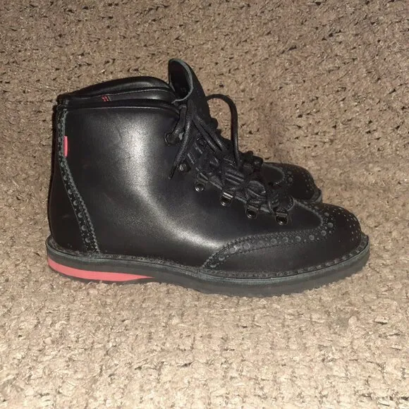 MEY &amp; EDLICH-Black Leather Wingtip Boots-Superb Quality-Sz 40-Near Mint