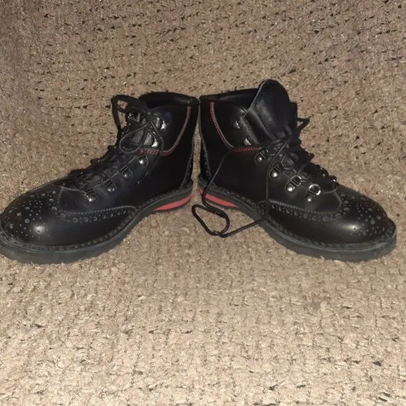 MEY &amp; EDLICH-Black Leather Wingtip Boots-Superb Quality-Sz 40-Near Mint