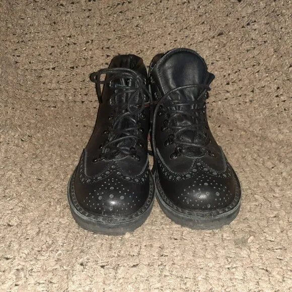 MEY &amp; EDLICH-Black Leather Wingtip Boots-Superb Quality-Sz 40-Near Mint