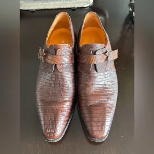 ⭐️⭐️⭐️Mezlan &quot;Athens&quot; Cognac Genuine Lizard Cap Toe Dress Shoes⭐️⭐️⭐️- MS16