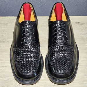 MEZLAN HARO Woven Oxford Blucher Dress Shoes Men's Size 8.5 M Black