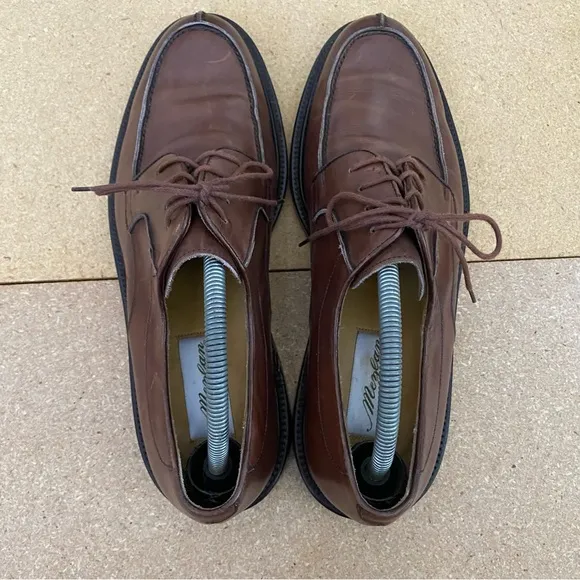 Mezlan Men's Brown Leather Lace Up Dress Shoes Made In Spain Size 10M