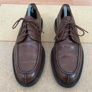 Mezlan Men's Brown Leather Lace Up Dress Shoes Made In Spain Size 10M