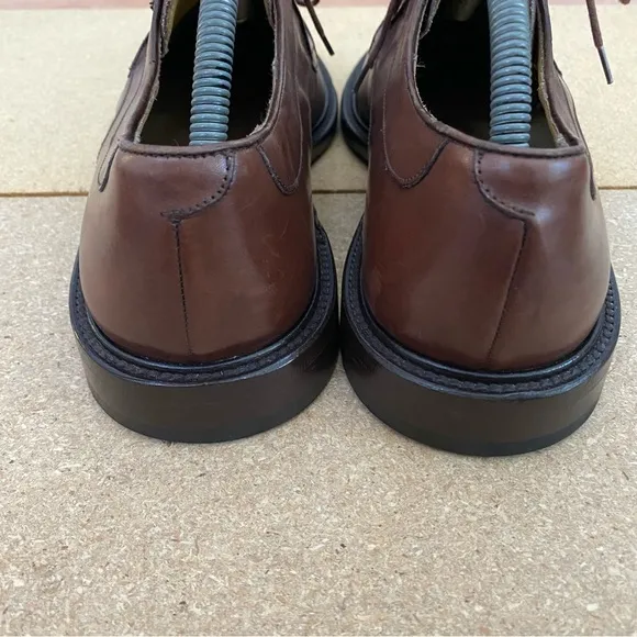 Mezlan Men's Brown Leather Lace Up Dress Shoes Made In Spain Size 10M