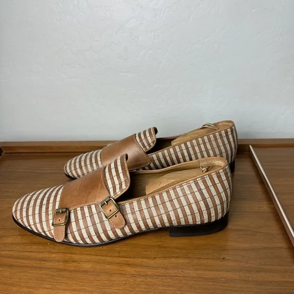 Mich Simons Monk Straps Brown Men's Size 45 Made In Italy
