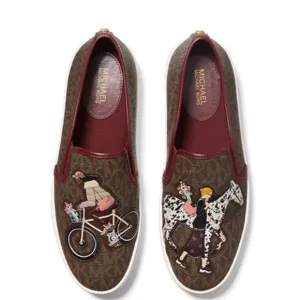 Michael Kors Brown Slip-On Sneakers