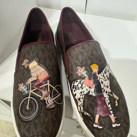 Michael Kors Brown Slip-On Sneakers
