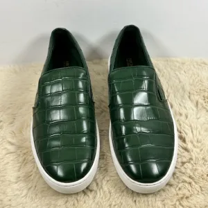 Michael Kors Keaton Crocodile Embossed Slip-On Sneakers. 7