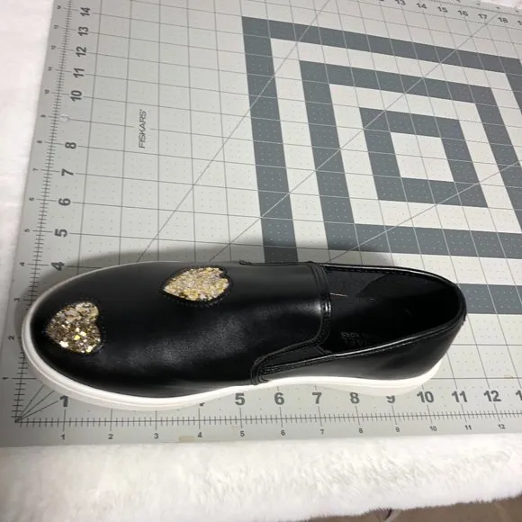 MICHAEL KORS LEO SLIP SNEAKERS BLACK SHOES SIZE 5