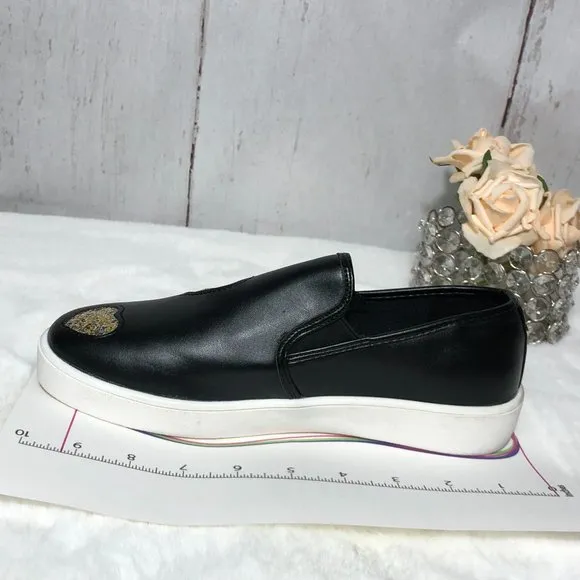 MICHAEL KORS LEO SLIP SNEAKERS BLACK SHOES SIZE 5