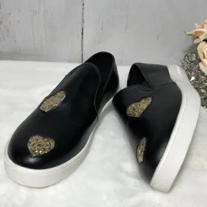 MICHAEL KORS LEO SLIP SNEAKERS BLACK SHOES SIZE 5
