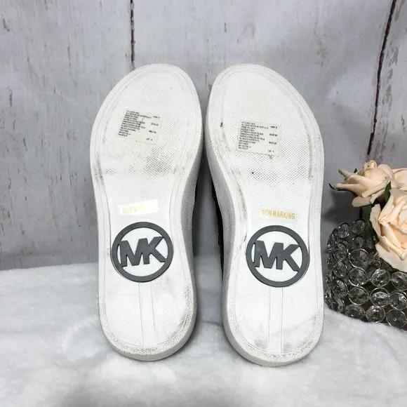 MICHAEL KORS LEO SLIP SNEAKERS BLACK SHOES SIZE 5