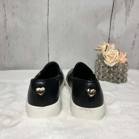 MICHAEL KORS LEO SLIP SNEAKERS BLACK SHOES SIZE 5