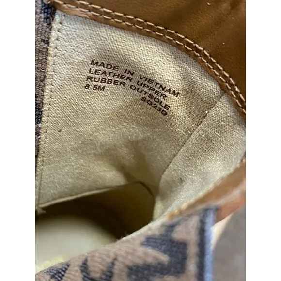 Michael Kors MK Chelsea Boots Women's 8.5 M Brown Leather Slip On Round Toe S24