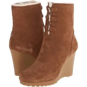 Michael Kors Rory Suede Wedge Ankle Boots