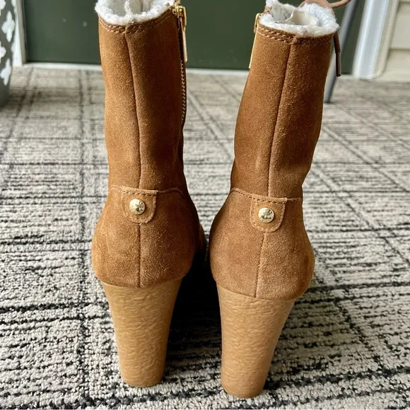 Michael Kors Rory Suede Wedge Ankle Boots