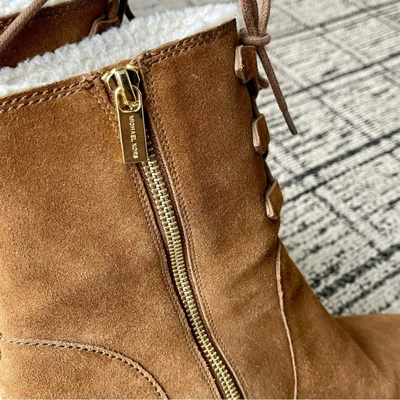 Michael Kors Rory Suede Wedge Ankle Boots