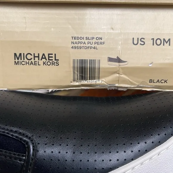 Michael Kors TEDDI SLIP ON NAPPA PU PERFORATED 4959TDFP4L NIB Platforms Sneakers