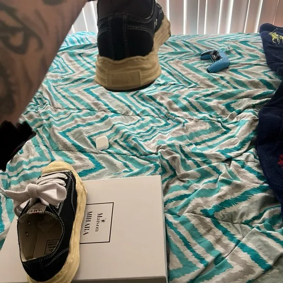 Miharayasuhiro Black and Cream Casual Sneakers PRICE NEGOTIABLE
