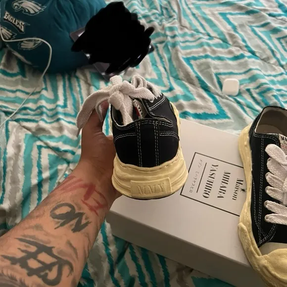 Miharayasuhiro Black and Cream Casual Sneakers PRICE NEGOTIABLE