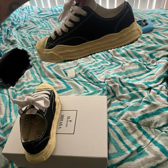 Miharayasuhiro Black and Cream Casual Sneakers PRICE NEGOTIABLE